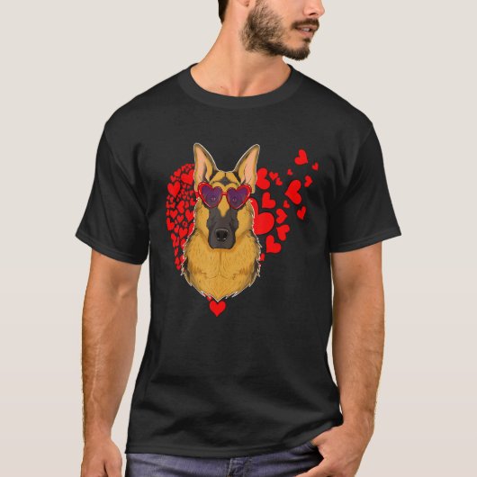 ドイツの羊飼いI犬Iドイツの羊飼い Tシャツ (正面)