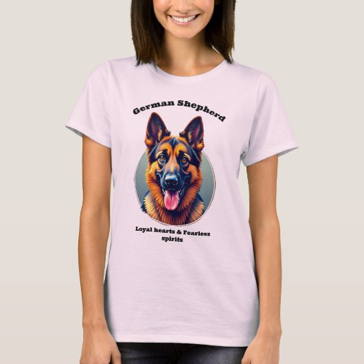 ドイツの羊飼いT忠実 – 女性のためのスピリッツ Tシャツ (正面)