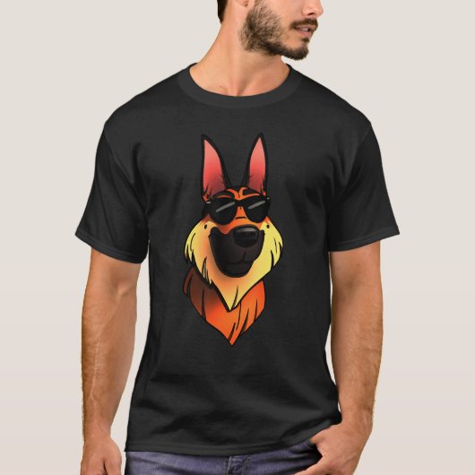 ドイツの羊飼カッコいいい Tシャツ (正面)
