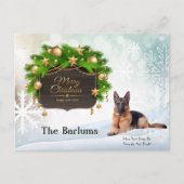 ドイツの羊飼パーソナライズされたいの聖降誕祭 シーズンポストカード (正面)