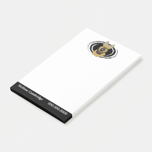 ドイツの羊飼パーソナライズされたい犬 ポストイット (アングル)