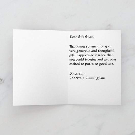 ドイツの羊飼感謝していい犬「君」 サンキューカード (内部)