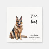 ドイツの羊飼結婚い犬 スタンダードカクテルナプキン (正面)