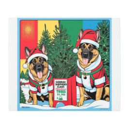 ドイツの羊飼走いはクリスマスの木だ メタルプリント