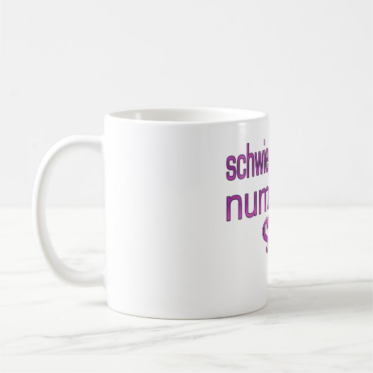 ドイツの義母のギフトSchwiegermutter Nummer 1 コーヒーマグカップ (左)