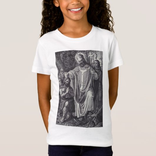 ドイツの聖ボニファティウス　プレミアム使徒 Tシャツ (正面)