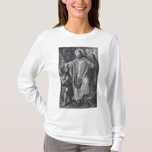 ドイツの聖ボニファティウス プレミアム使徒 Tシャツ (正面)