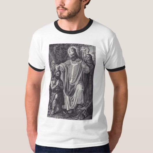 ドイツの聖ボニファティウス　使徒 Tシャツ (正面)