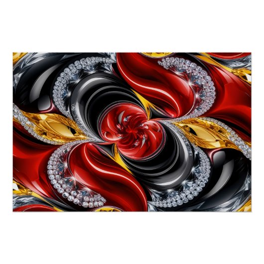 ドイツの色で壁のポスターデザイン ポスター (正面)