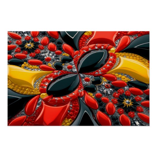 ドイツの色で壁のポスターデザイン ポスター (正面)