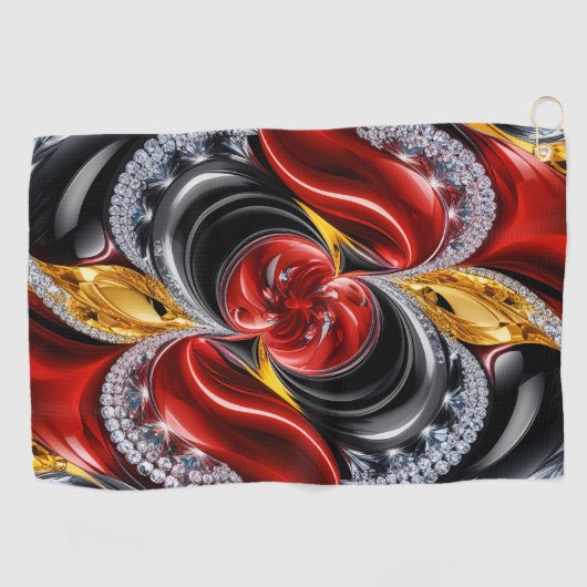 ドイツの色を使ったゴルフタオル ゴルフタオル (横)