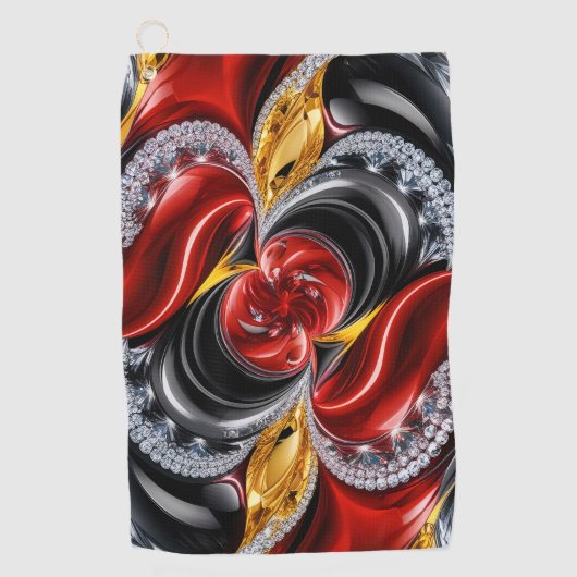 ドイツの色を使ったゴルフタオル ゴルフタオル (正面)