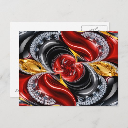 ドイツの色を使用したポストカードデザイン ポストカード (正面/裏面)