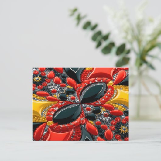 ドイツの色を使用したポストカードデザイン ポストカード (スタンド正面)