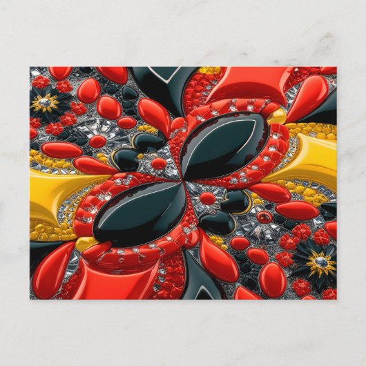 ドイツの色を使用したポストカードデザイン ポストカード (正面)