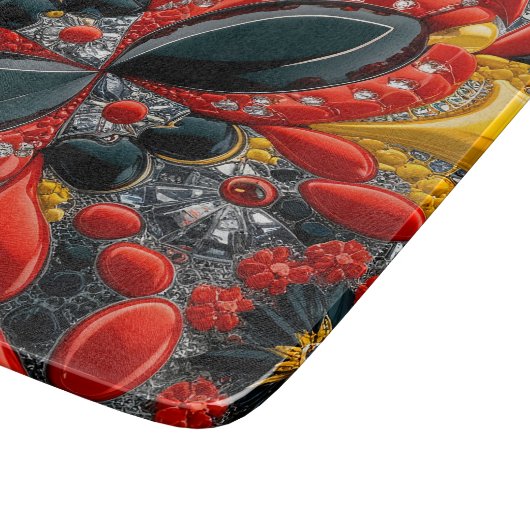 ドイツの色を使用した小さなガラスの切断板 カッティングボード (角)