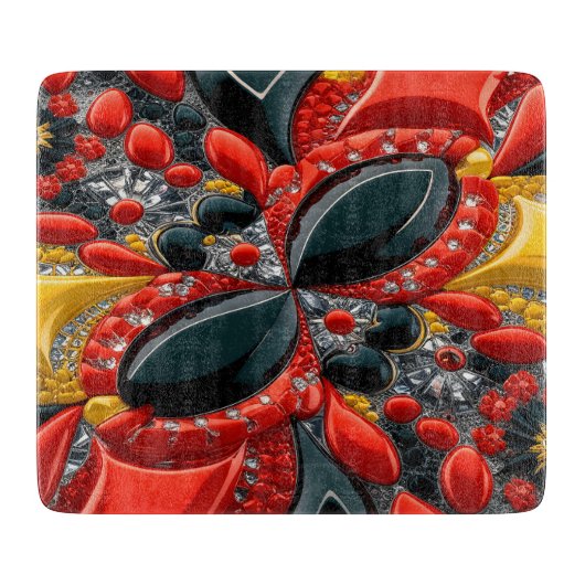 ドイツの色を使用した小さなガラスの切断板 カッティングボード (正面)