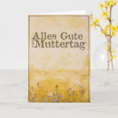 ドイツの花の咲く古き良き牧場での母の日 カード (黄色い花)