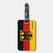 ドイツの荷物タグ、愛国的なドイツ国旗 ラゲッジタグ (裏面縦)