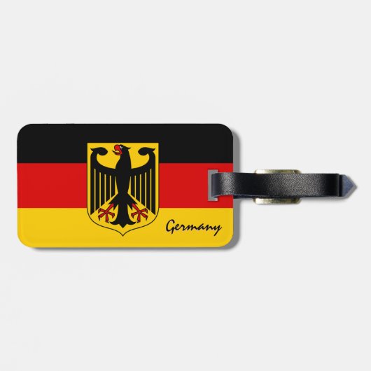 ドイツの荷物タグ、愛国的なドイツ国旗 ラゲッジタグ (裏面横)
