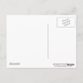 ドイツの薄紫花のハッピーバースデー ポストカード (裏面)