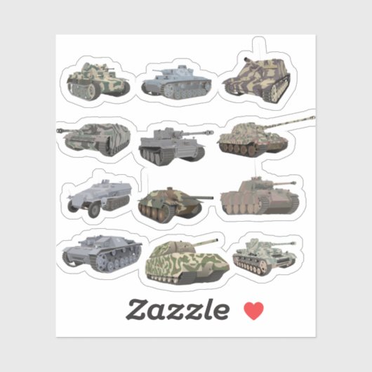 ドイツの複数の第2次世界大戦タンク シール (シート)