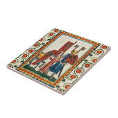 ドイツの詩人はチュートニック・ナイト中世のミニチュアとして タイル (側面)