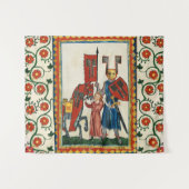 ドイツの詩人はチュートニック・ナイト中世のミニチュアとして タペストリー (正面(横))