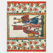 ドイツの詩人はチュートニック・ナイト中世のミニチュアとして フリースブランケット (正面)