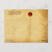 ドイツの詩人はチュートニック・ナイト中世のミニチュアとして ポストカード (裏面)