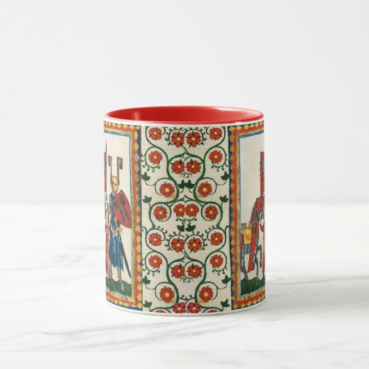 ドイツの詩人はチュートニック・ナイト中世のミニチュアとして マグカップ (中央)