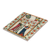 ドイツの詩人、彼の愛する女性、中世のミニチュア タイル (側面)