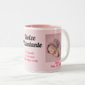 ドイツの誇りを持ったゴッドマザー新生児写真 ツートーンマグカップ (正面右)