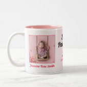 ドイツの誇りを持ったゴッドマザー新生児写真 ツートーンマグカップ (左)