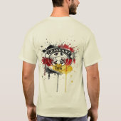 ドイツの誇りウォーターカラースプラッシュ Tシャツ (裏面)