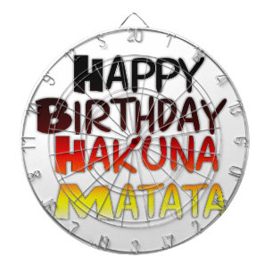 ドイツの誕生日ハクナマタタアートプリント ダーツボード