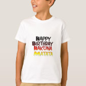 ドイツの誕生日ハクナマタタアートプリント Tシャツ (正面)