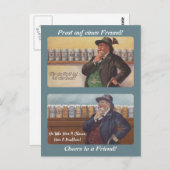 ドイツの諺のPostcrossingの友人のトーストの郵便はがき ポストカード (正面/裏面)