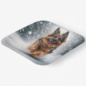 ドイツの走羊飼いの雪 ペーパープレート (傾斜あり)