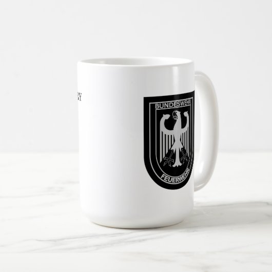 ドイツの軍の消防機関のマグ コーヒーマグカップ (正面右)