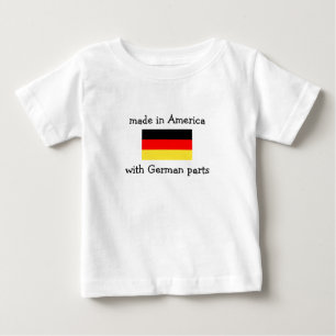 ドイツの部品が付いているアメリカで作られる ベビーTシャツ
