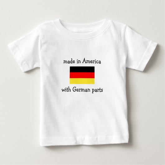 ドイツの部品が付いているアメリカで作られる ベビーTシャツ (正面)