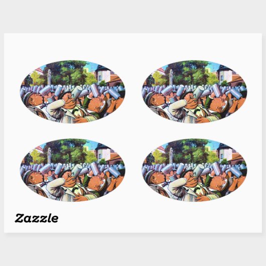 ドイツの醸造酒 楕円形シール (シート)