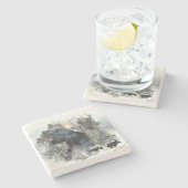 ドイツの金髪のポインタ ストーンコースター (横)