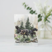 ドイツの金髪のポインタ、芸術 シーズンポストカード (スタンド正面)