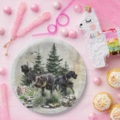 ドイツの金髪のポインタ、芸術 ペーパープレート (パーティー)