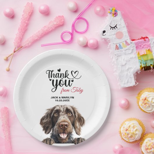 ドイツの金髪の指針犬のウェディングレセプション ペーパープレート (パーティー)