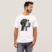 ドイツの金髪の指針犬 Tシャツ (正面フル)