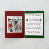 ドイツの金髪ポインタのクリスマスプレゼント シーズンカード (内部)