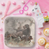 ドイツの金髪ポインタのタペストリー屋外ピロー ペーパープレート (パーティー)